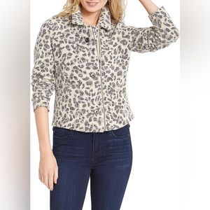 Nic + Zoe Women’s faded leopard jacket small